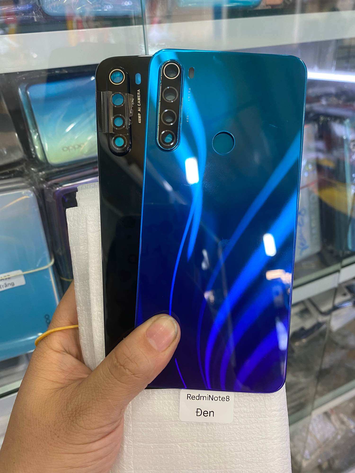 Lưng + kính cam redmi note 8