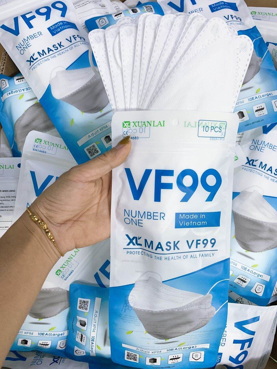 Khẩu trang VF99 Xuân Lai 4 Lớp ( 1 Túi 10 chiếc)