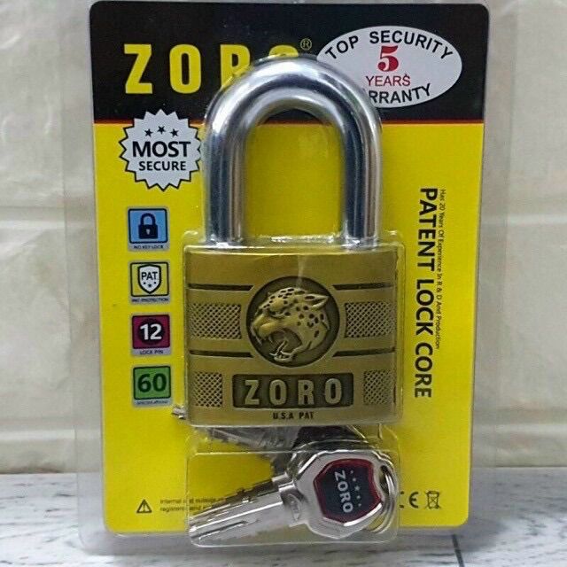 Ổ khoá cửa ZORO 6 phân 4 chìa