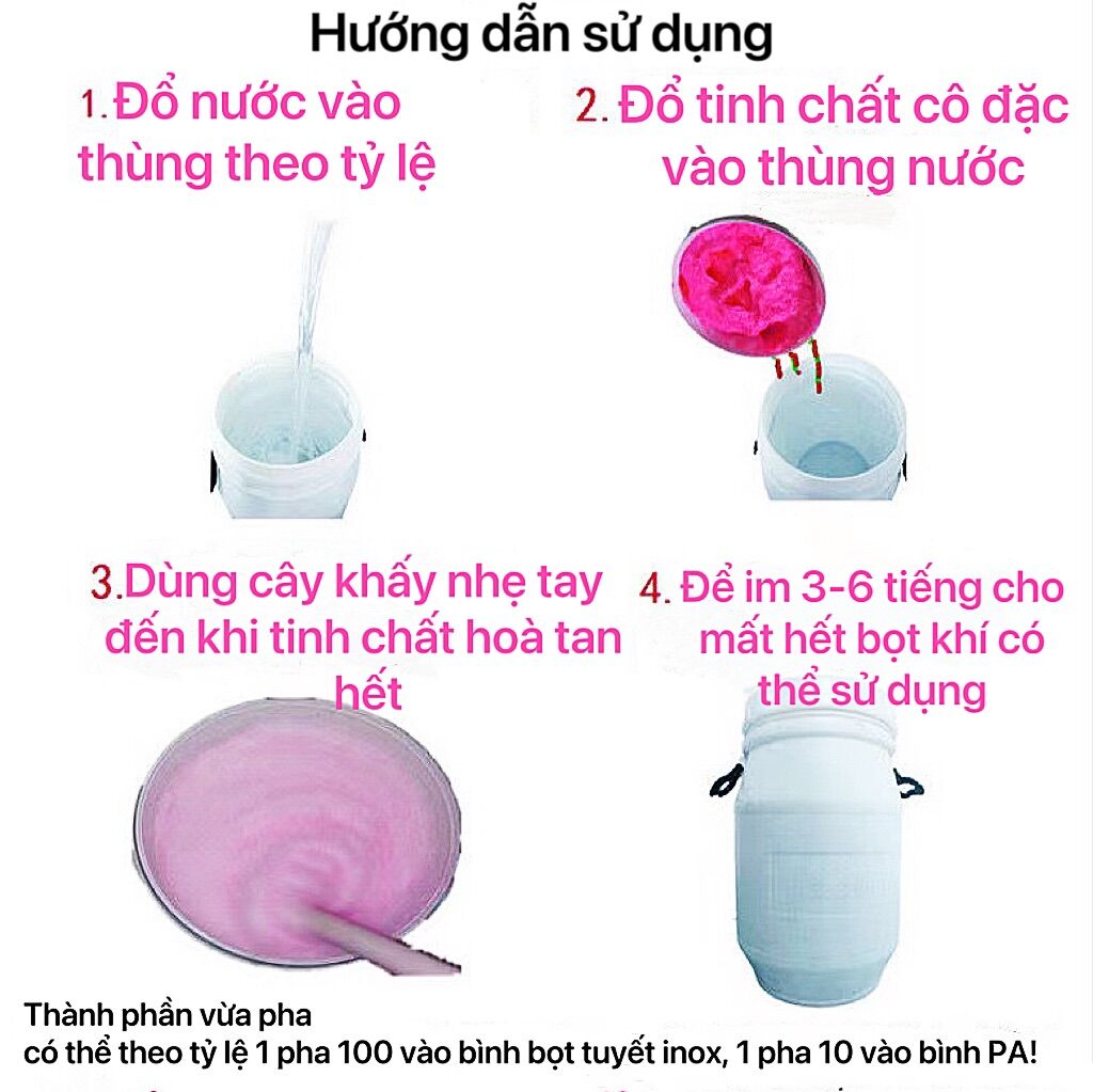 Tinh chất rửa xe bọt tuyết hữu hảo cô đặc 3kg ( pha với 17kg nước thành 20kg)