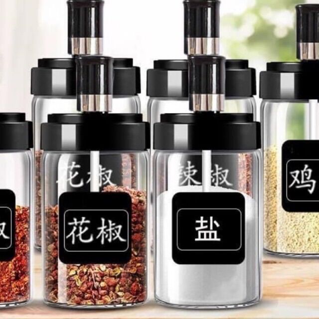 Set 6 hũ thuỷ tinh đựng gia vị