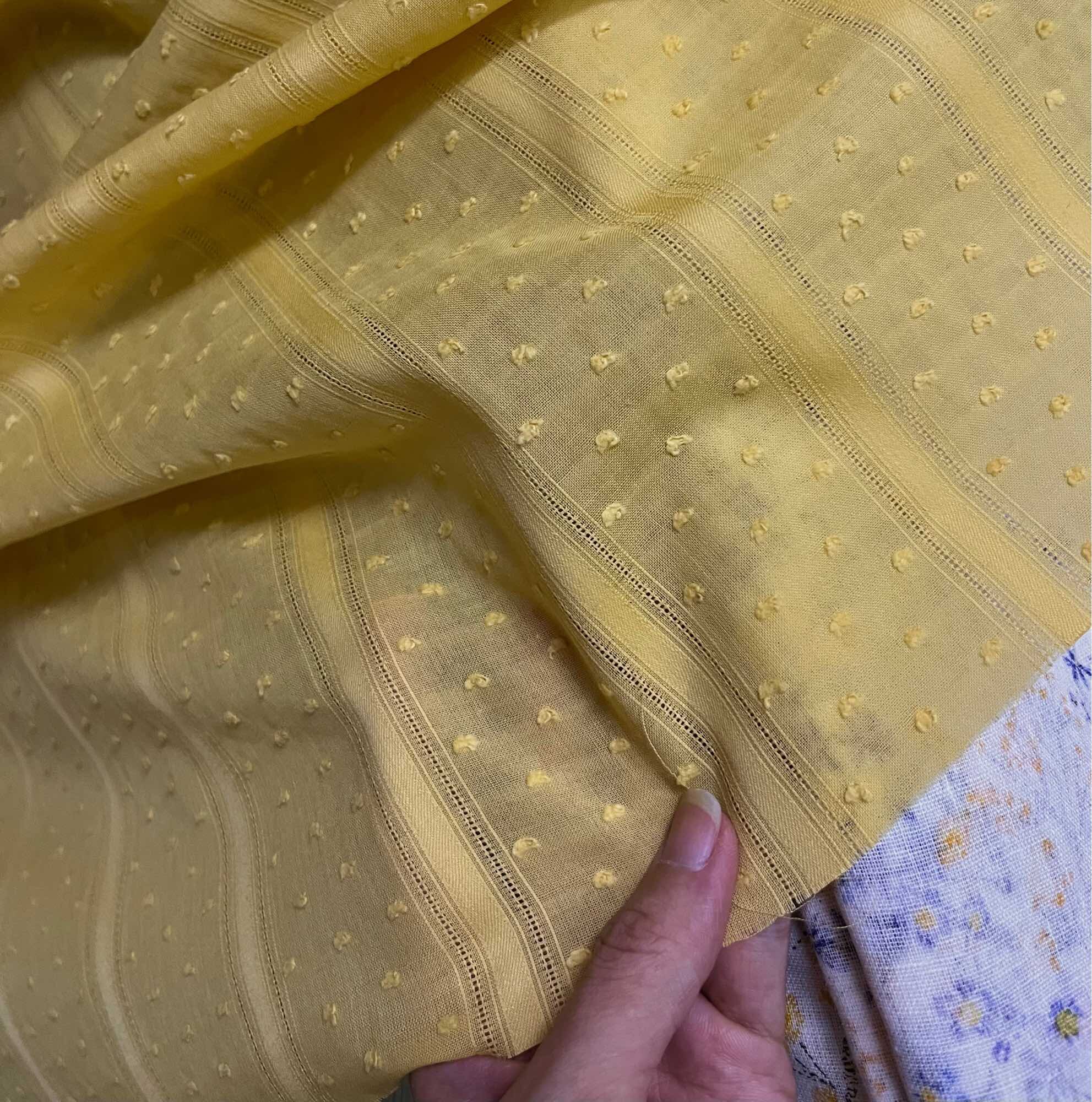 Vải Xô Cotton Dệt Hạt Mềm Rũ Khổ 1m40