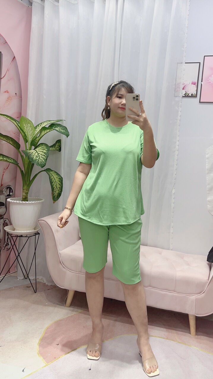 SÉT NGỐ XẺ LƯNG CHẤT THUN GÂN BigSiZe Nữ 68-95kg