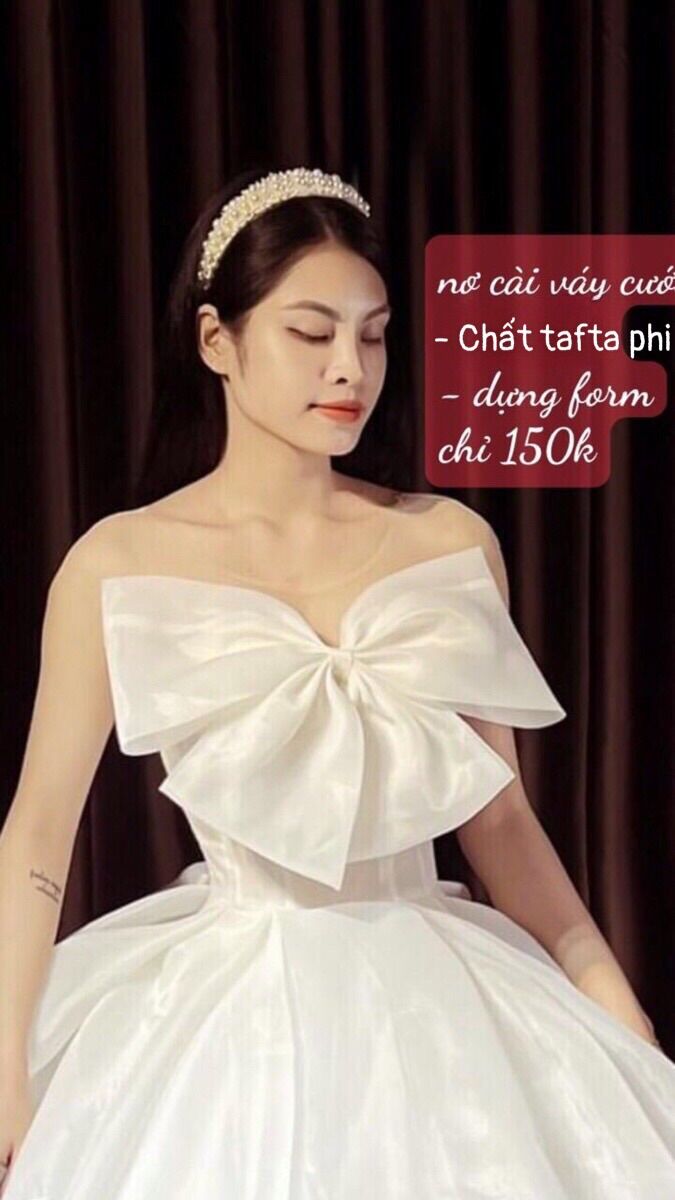 Nơ cài váy cưới đầm tiệc siêu xinh