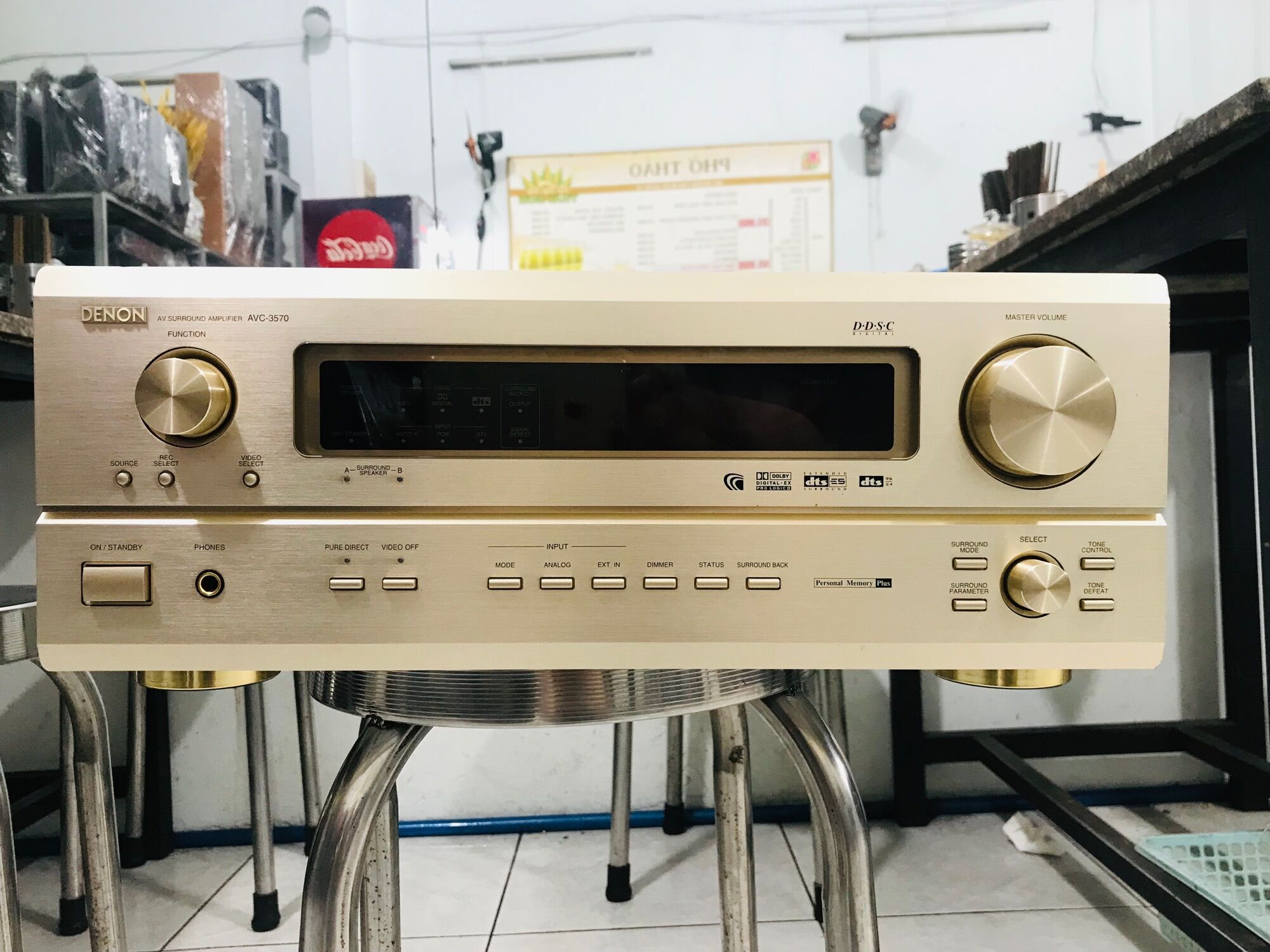 Freeship Amply DENON AVC-3570 CS-285w máy chạy 14 sò than đại.