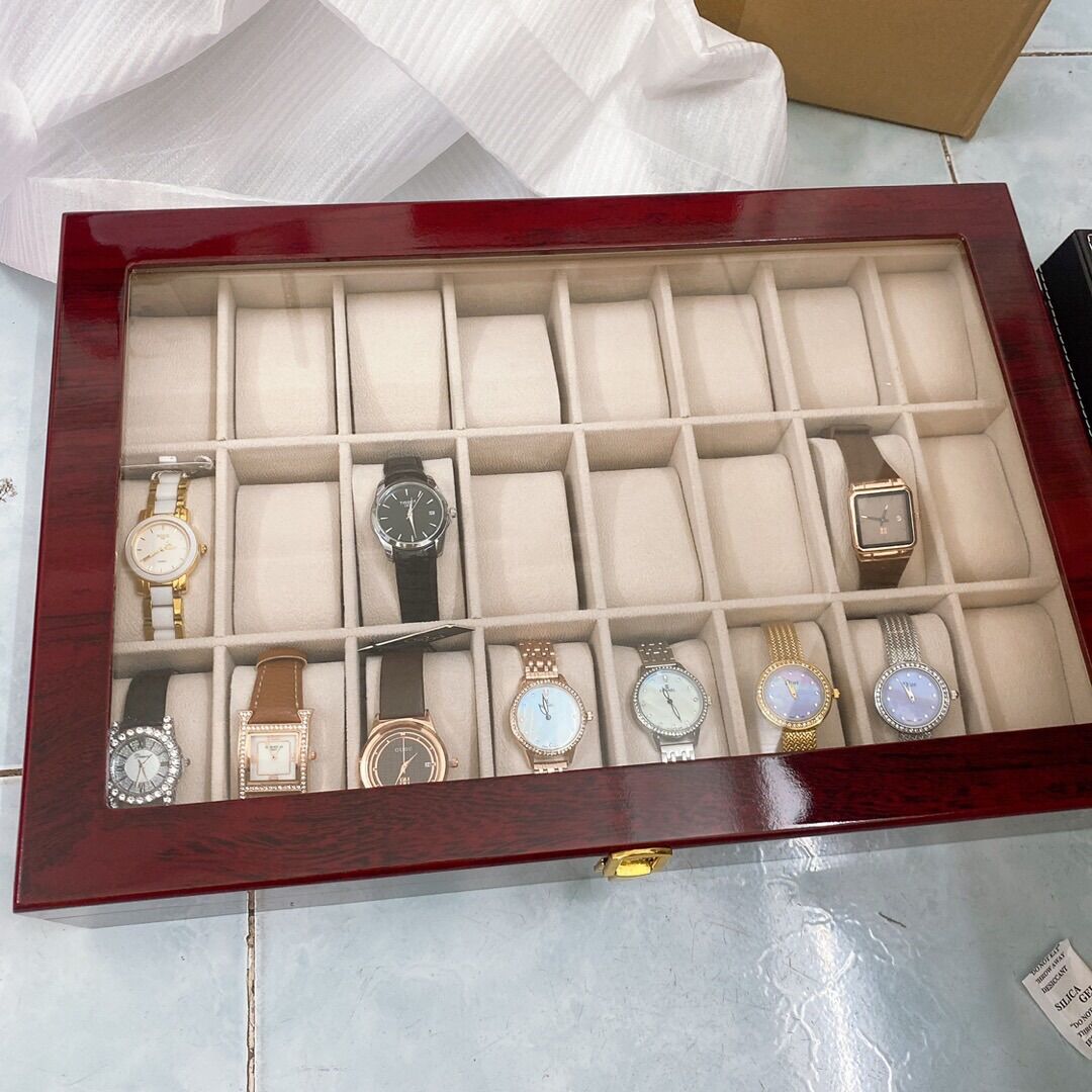 Hộp đựng đồng hồ 24 chiếc sẵn hàng đi liền