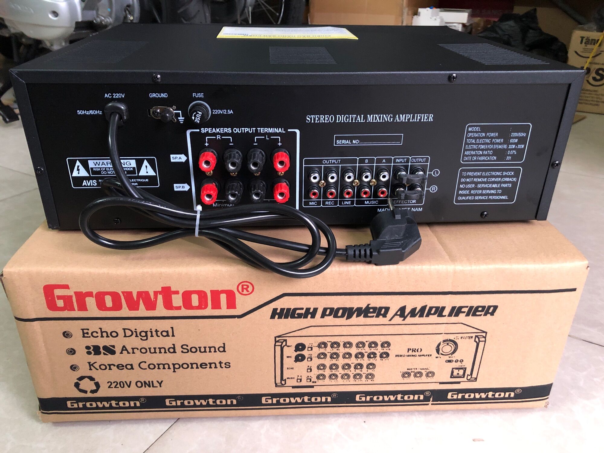 Amply Growton 8 sò công suất 600w