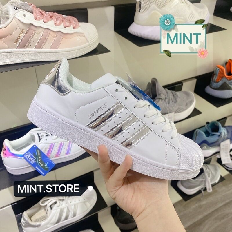 🌻mintstore🌻giày thể thao sneakers super star sọc bạc