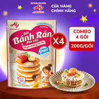 Combo 4 Gói Bột Bánh Rán Pha Sẵn Vị Truyền Thống Ajinomoto 200g/Gói
