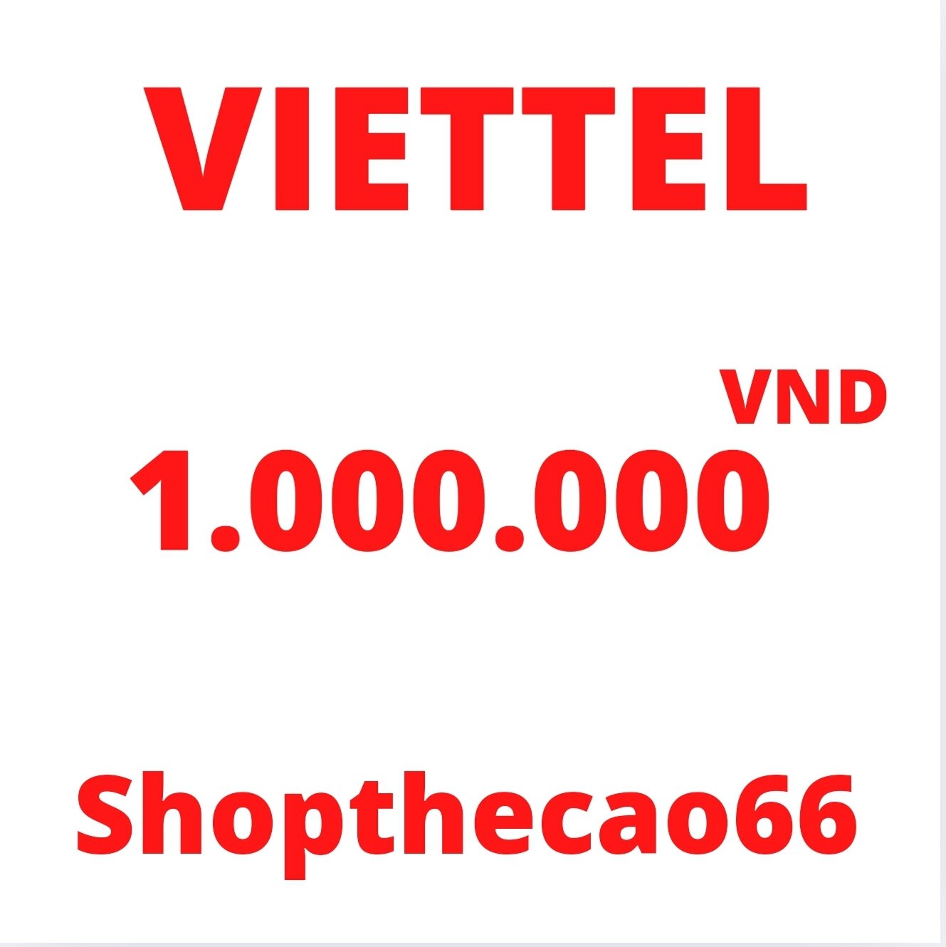 Viettel scratch card 1,000.000 VND