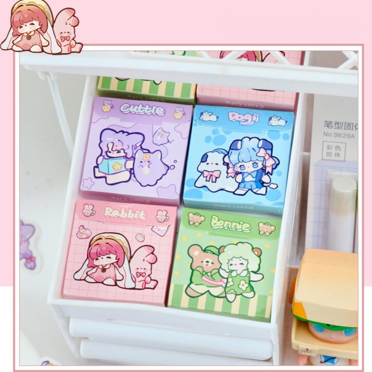 Hộp 40 hình dán sticker chibi dễ thương