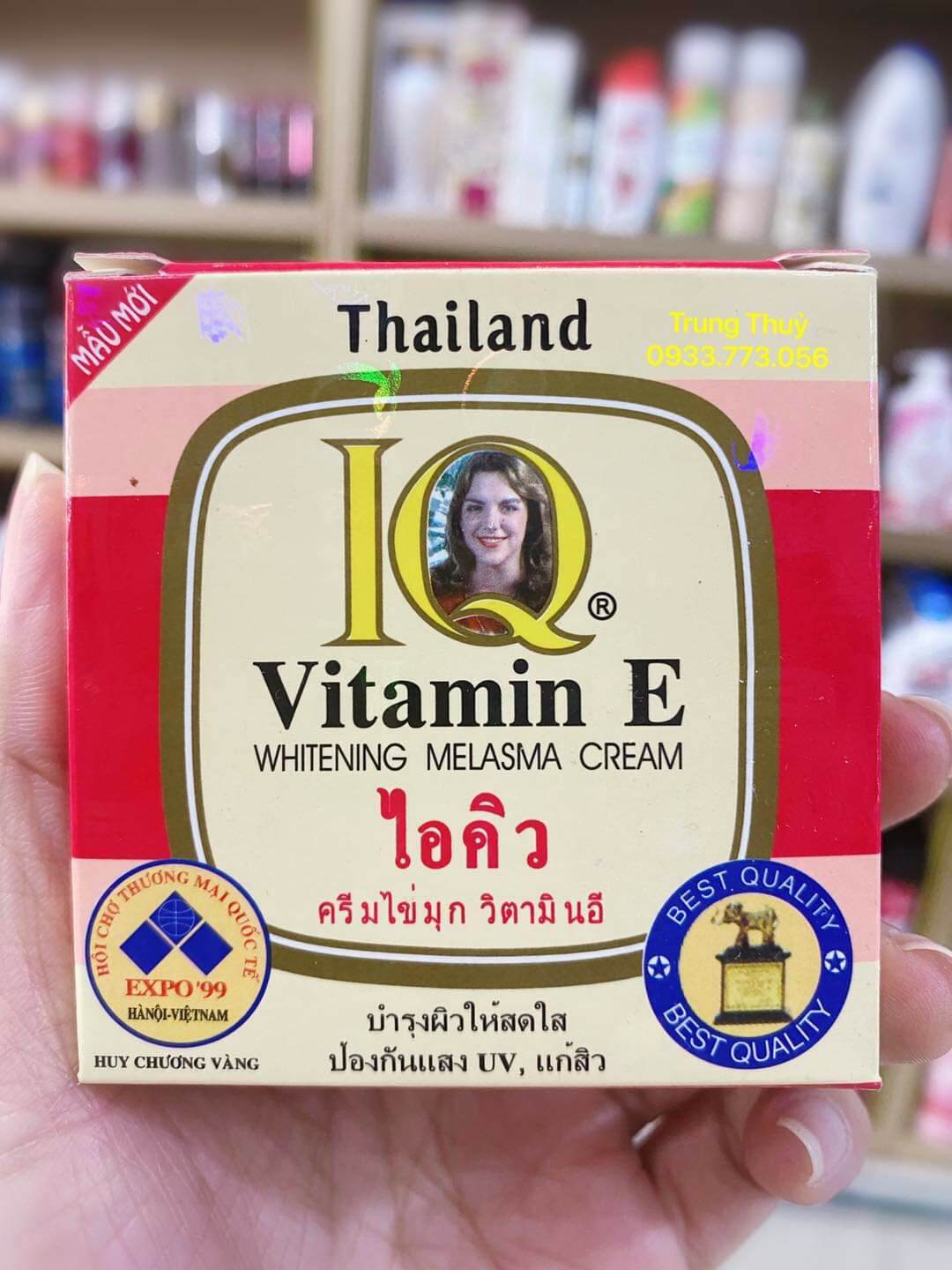 Kem Dưỡng Trắng, Ngừa Mụn Nám, Tàn Nhang IQ Vitamin E Thái Lan ( kem IQ hồng )