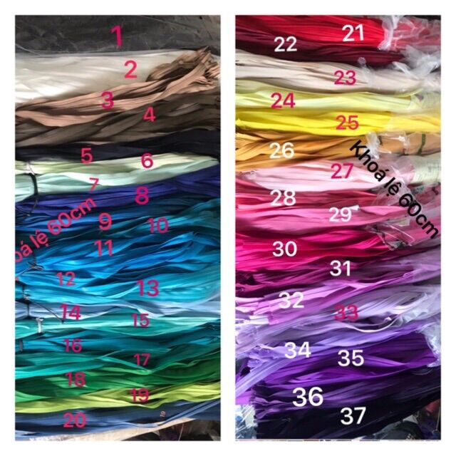 10 chiếc dây kéo giọt nước dài 60cm