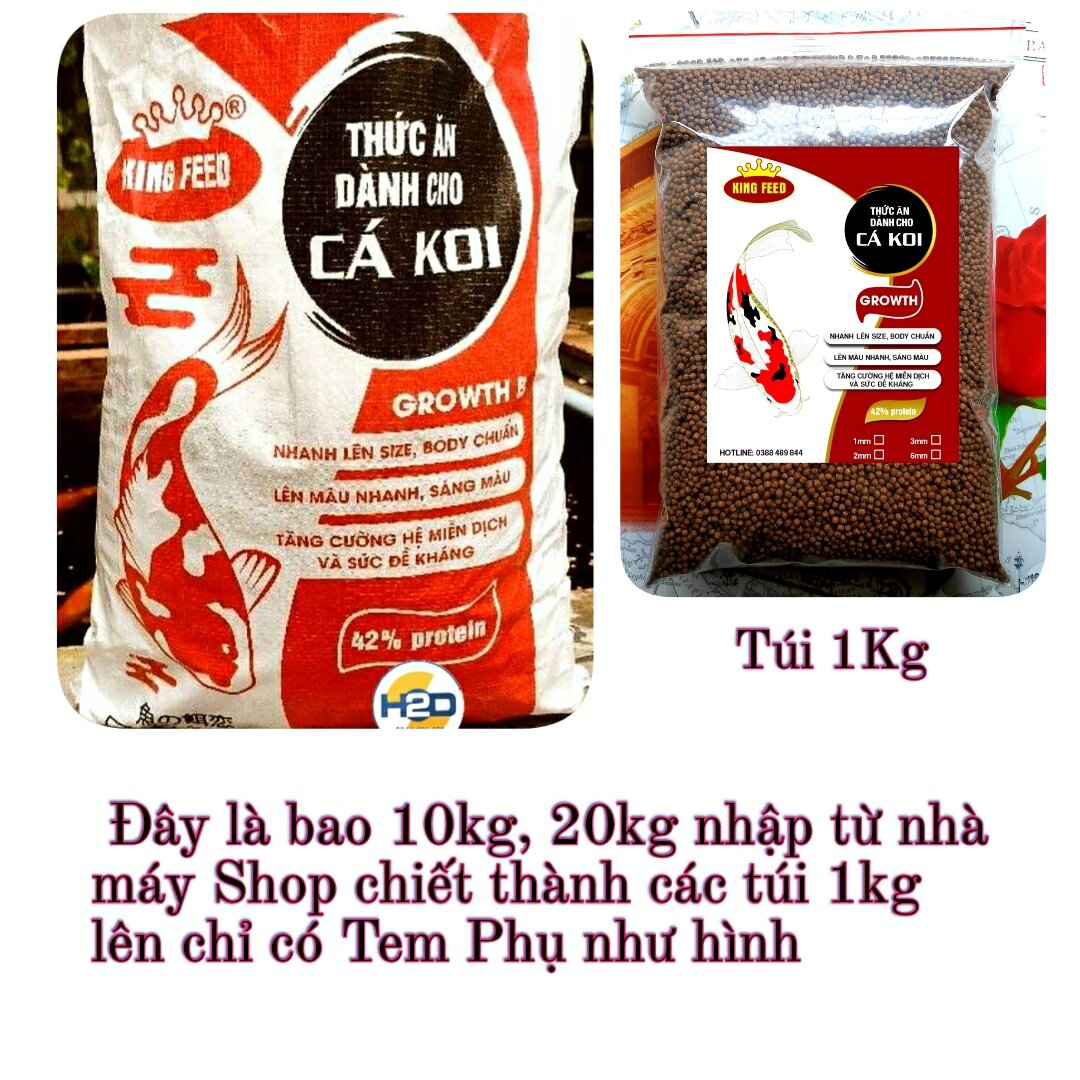1kg cám cá Koi King feed 42% đạm