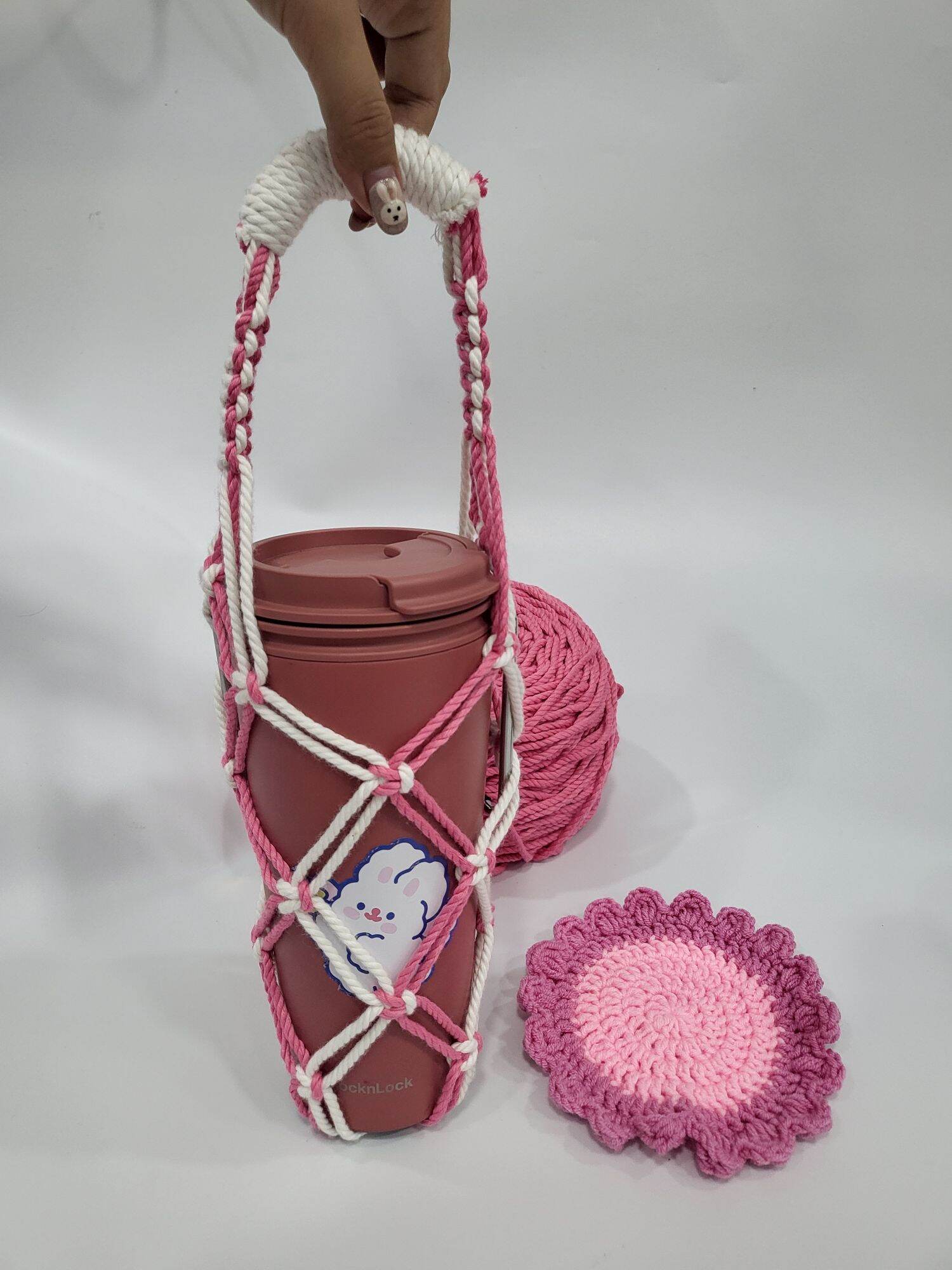 Túi đựng bình giữ nhiệt sợi macrame 2