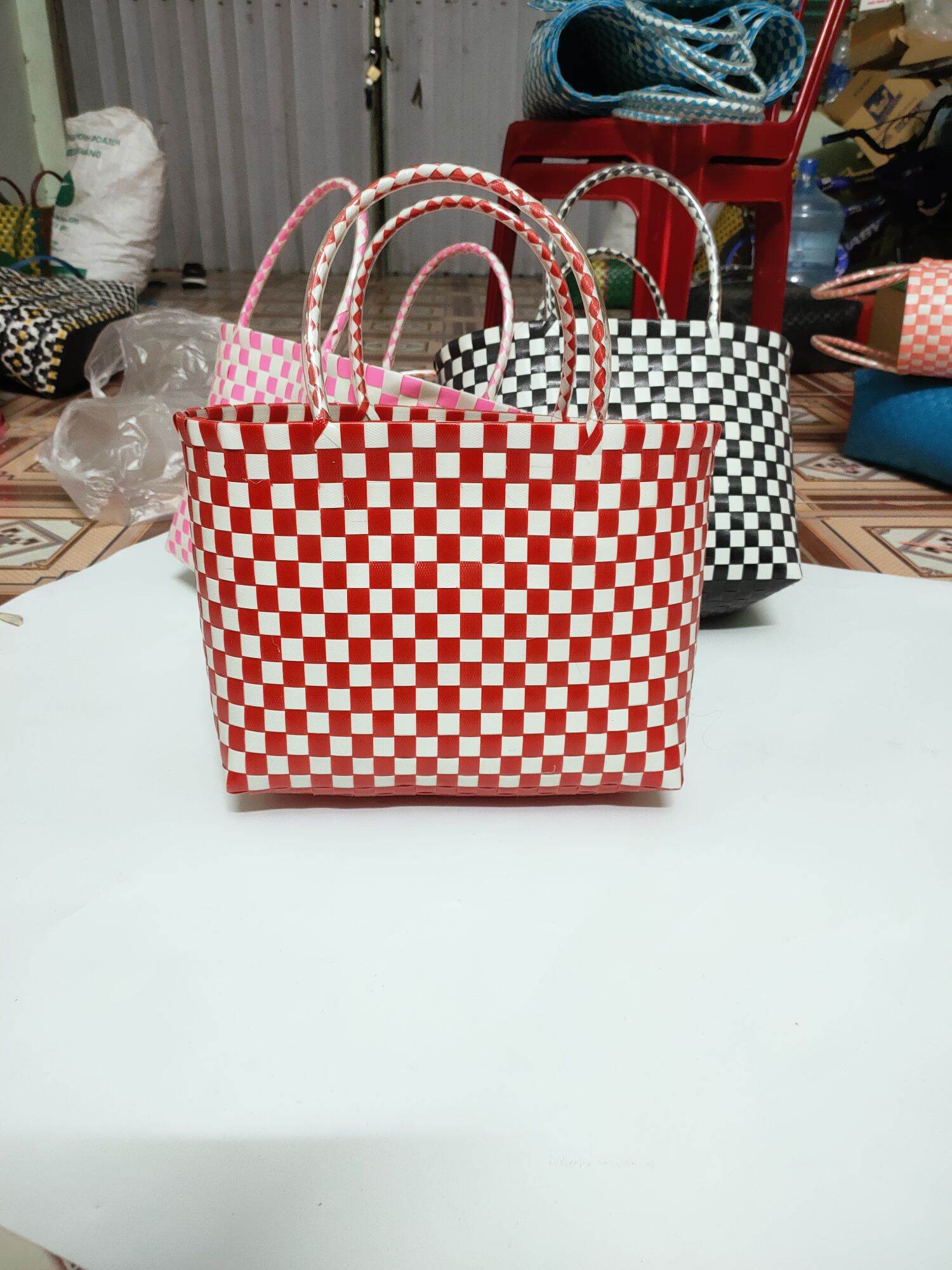Giỏ xách đan tay size 30cm, giỏ hanmade, làn đi chợ
