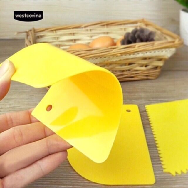 Bộ 3 miếng chà láng vét bột tạo vân bánh