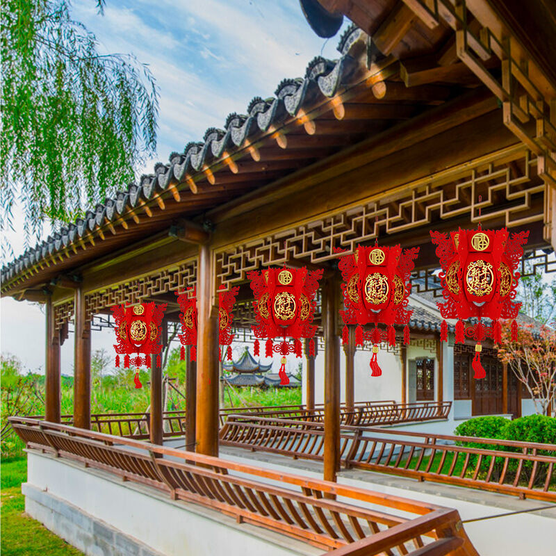 Lồng đèn cung đăng vải nỉ phủ nhung cao cấp