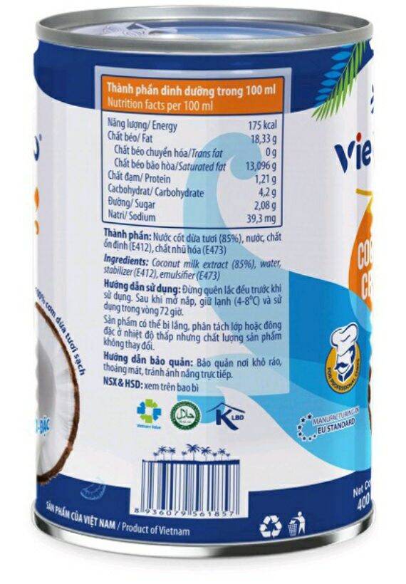 Nước cốt dừa tươi Vietcoco 400ml