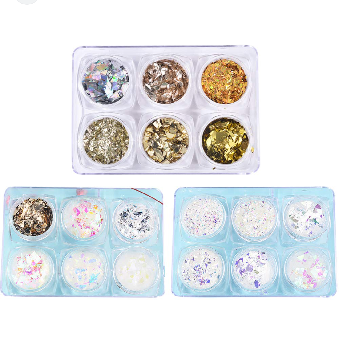 Set xà cừ giấy trang trí móng tay nail ( set 6 màu )