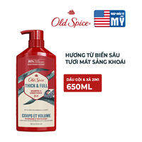 Dầu Gội Xả OLD SPICE Nhập Khẩu Mỹ 2IN1 Hương Nước Hoa Cho Nam Thick & Full/ Pure Sport/ Bearglove Chai 650ML