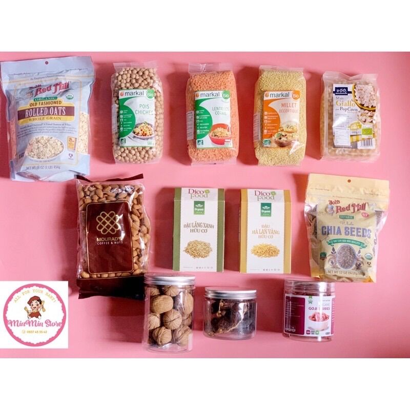 50g - 100g đậu hạt hữu cơ cho bé ăn dặm