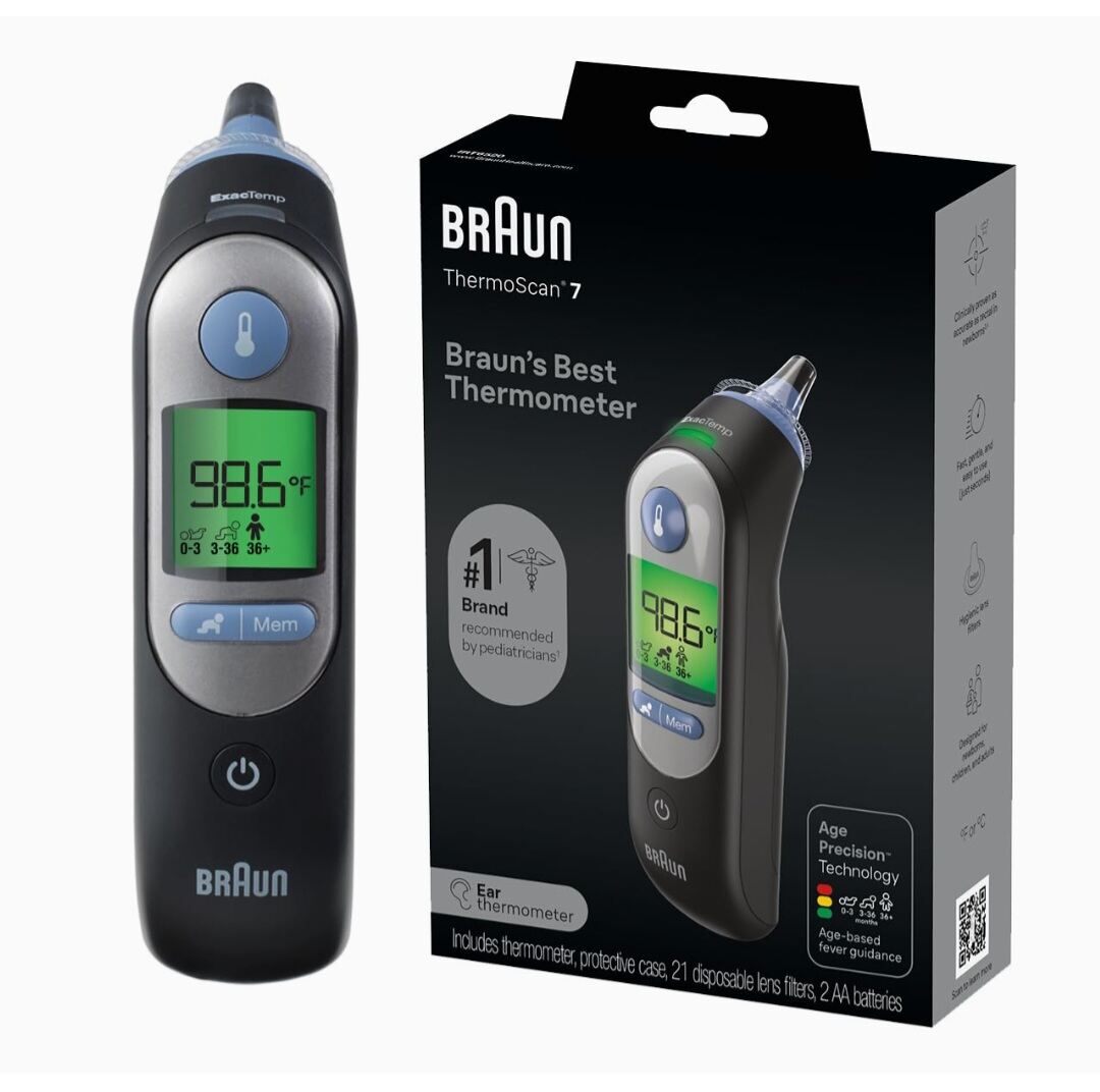 Nhiệt kế đo tai Braun series 3-5-7 THƯƠNG HIỆU BRAUN ĐỨC, nhập USA