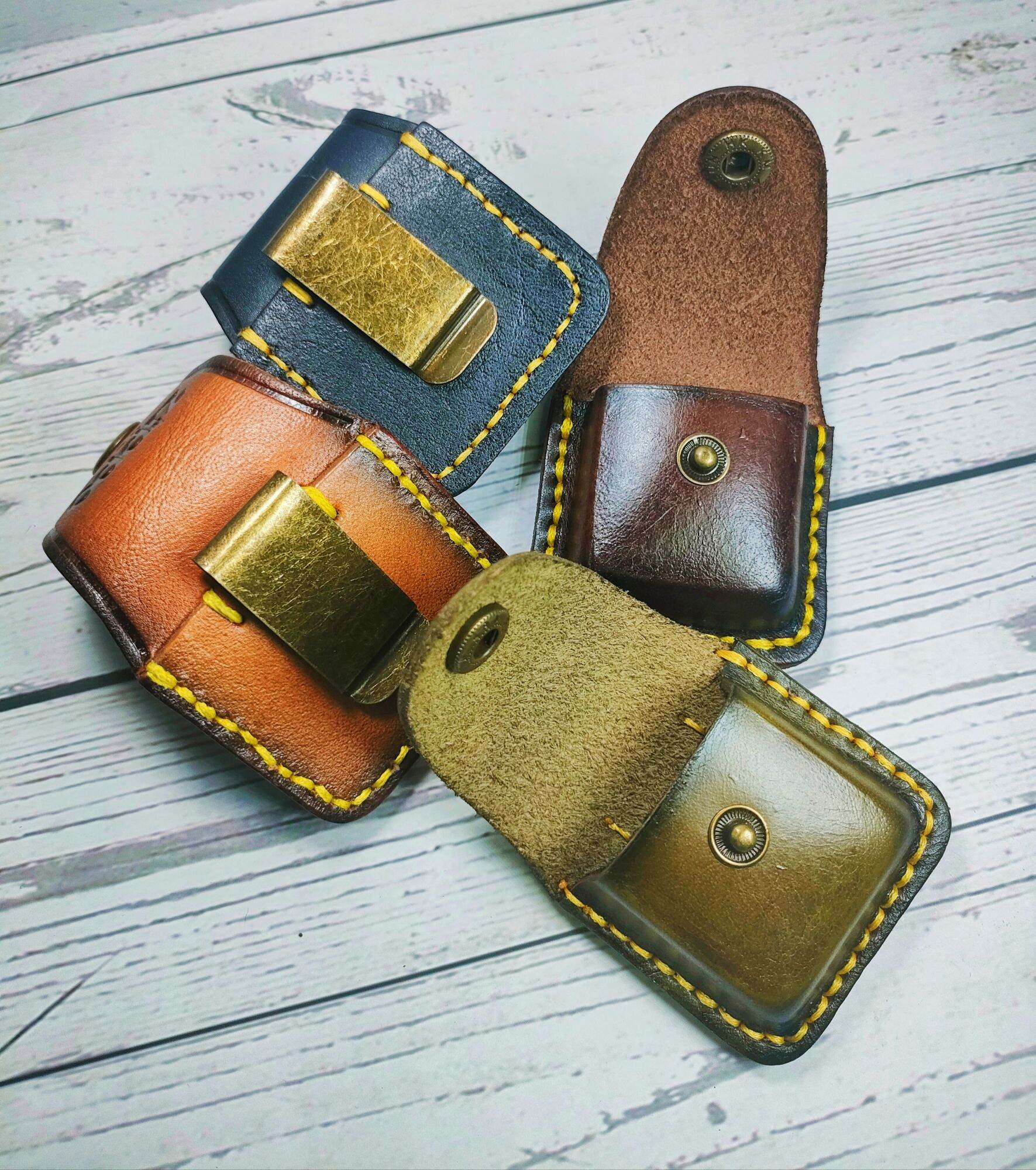 Bao da đựng Zippo, chất liệu da thật cao cấp