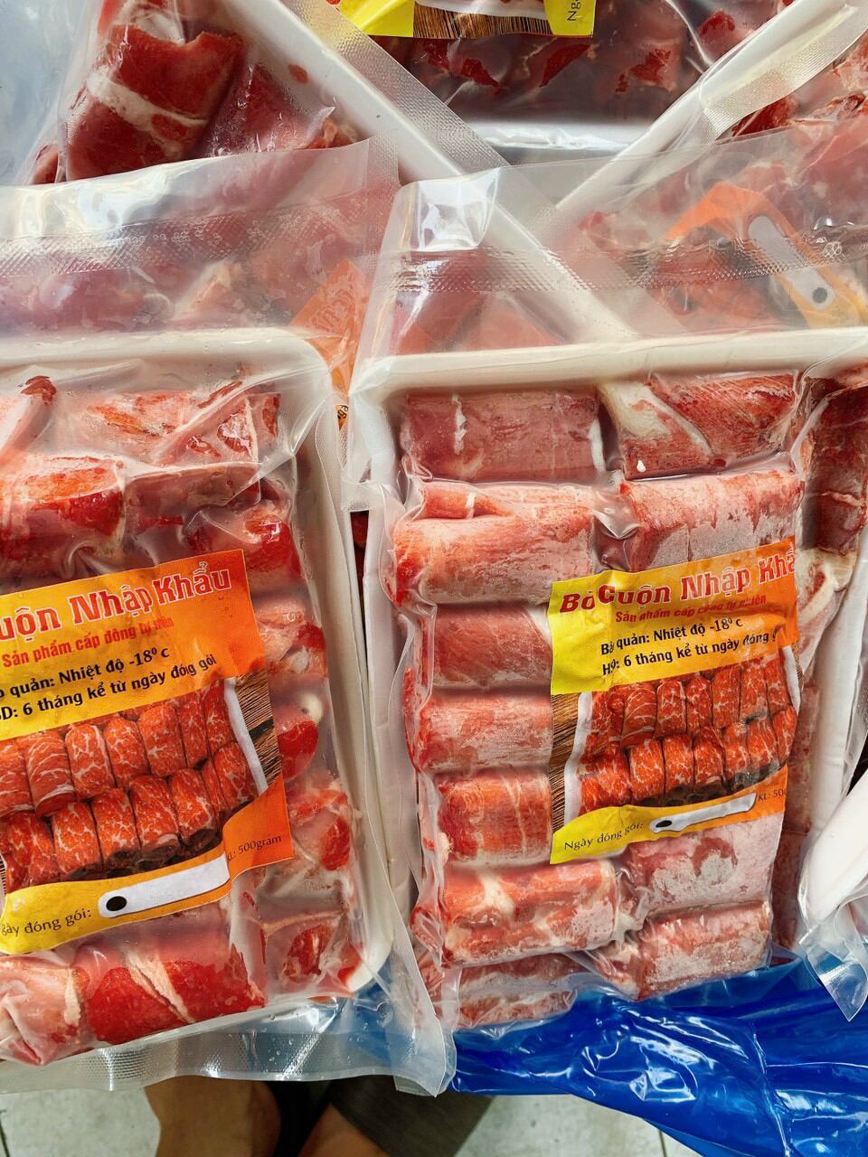 (HCM)Bò cuộn loại nạc nhiều mỡ ít,  khay 500g