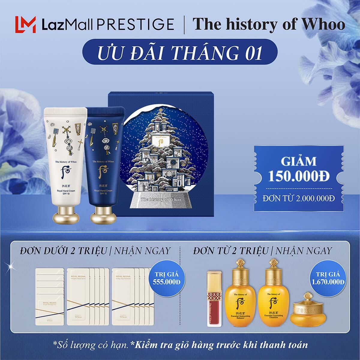 Kem dưỡng da tay The history of Whoo Gongjinhyang Royal Hand Cream