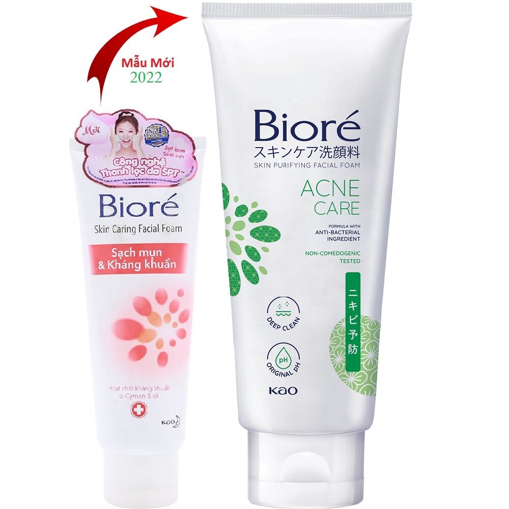 Sữa rửa mặt ngừa mụn biore 100gr mẫu mới