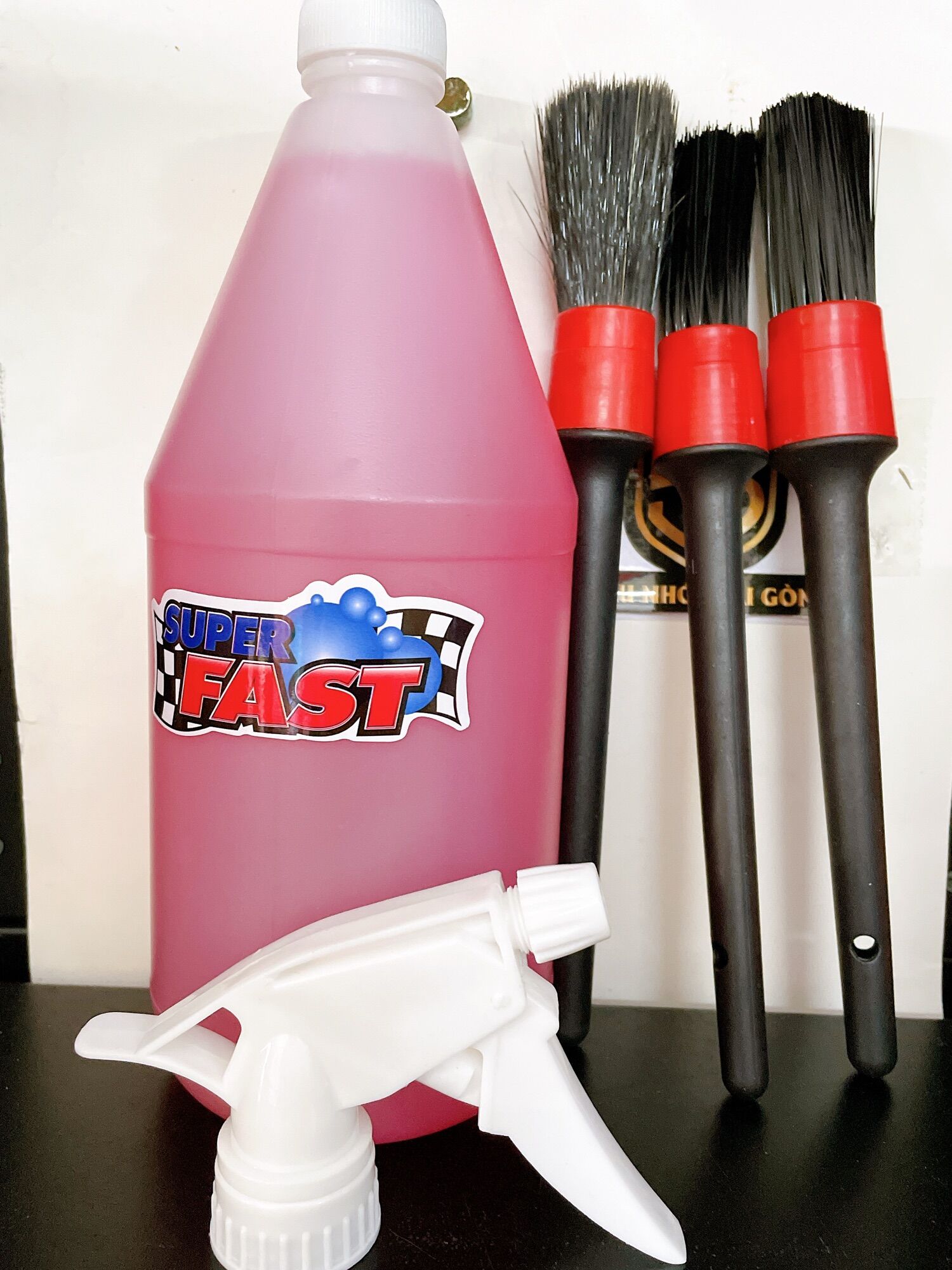 Nước rửa xe Super Fast 1 Lít rửa siêu sạch - Nhập khẩu Thái Lan [Tặng kèm vòi xịt]
