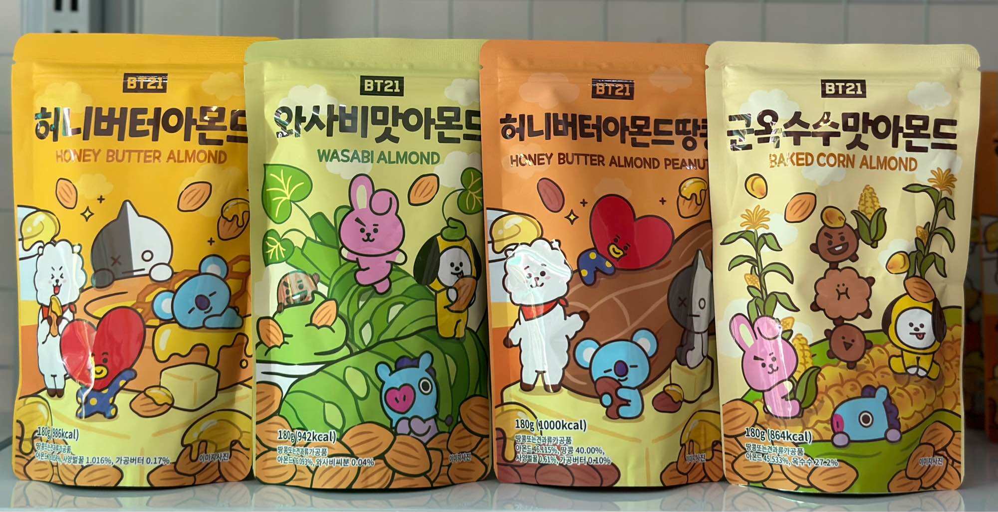 Hạt Hạnh Nhân Tẩm Vị Hàn Quốc 180g BT21