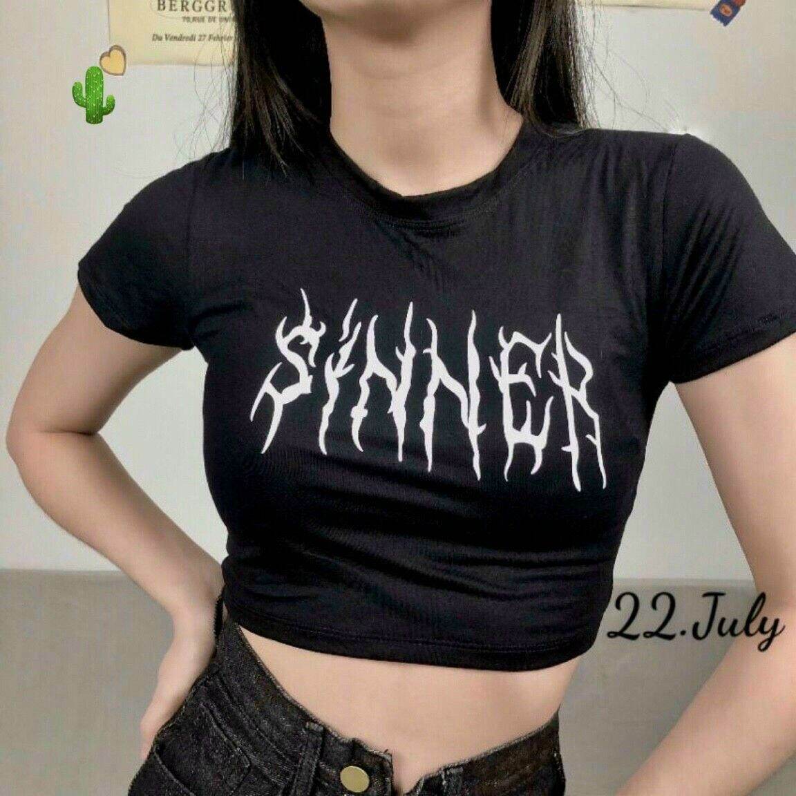 Áo croptop sinner