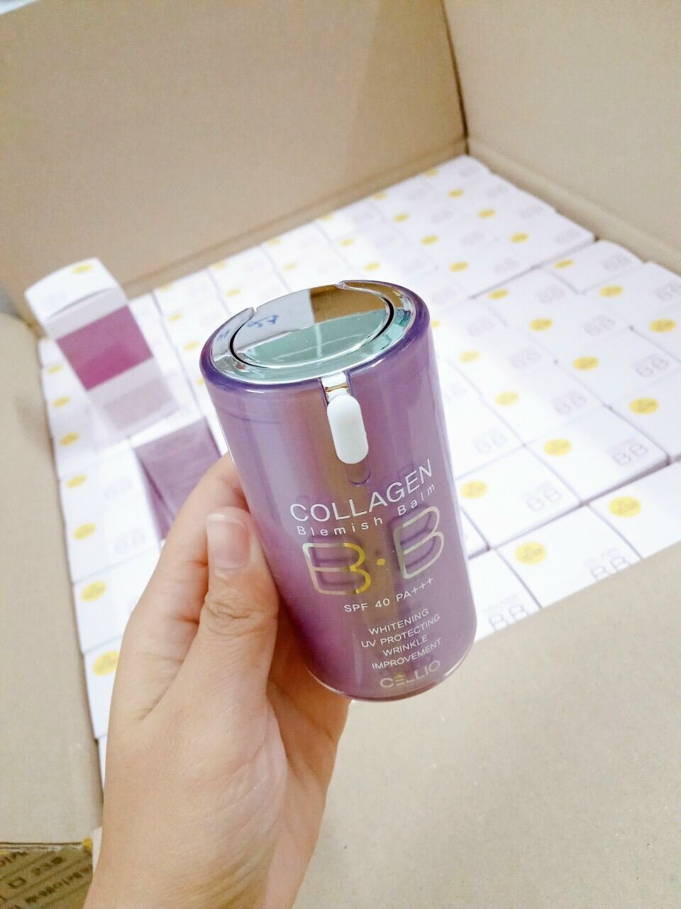 [HCM]Kem BB Cream Collagen Cellio chống nắng trắng da
