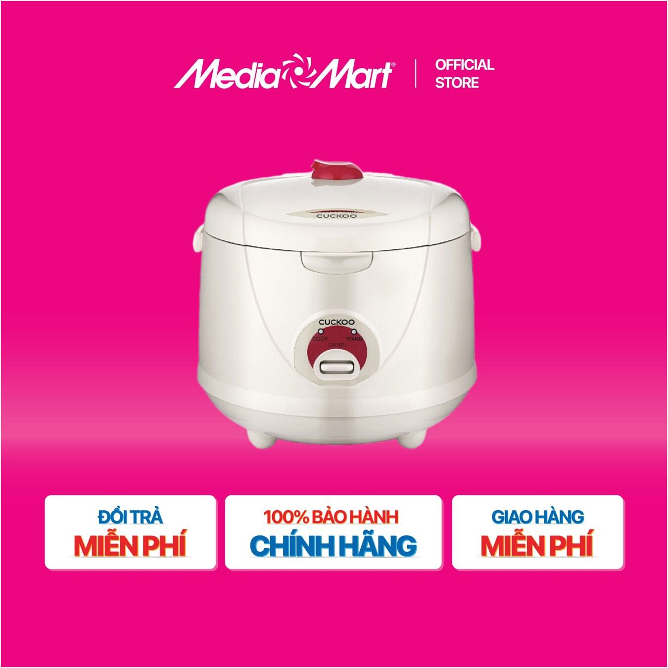 Nồi cơm điện cơ 1,8l cuckoo cr-1021-trắng-korean