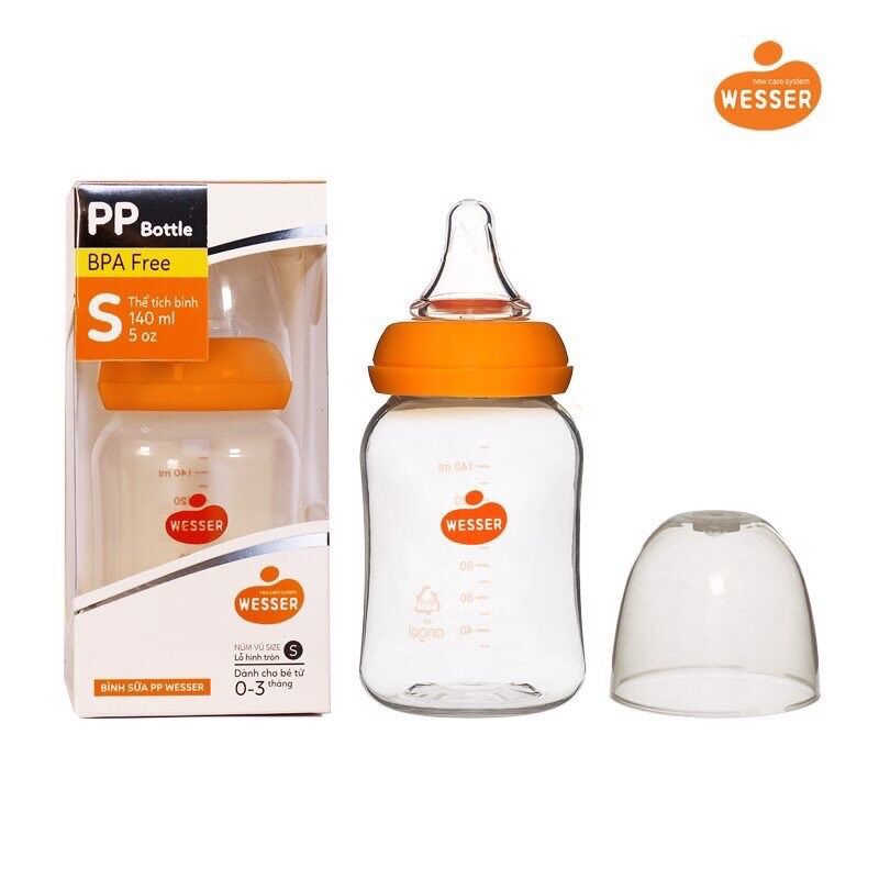 Bình sữa Wesser cổ hẹp 60ml- 140ml- 250ml