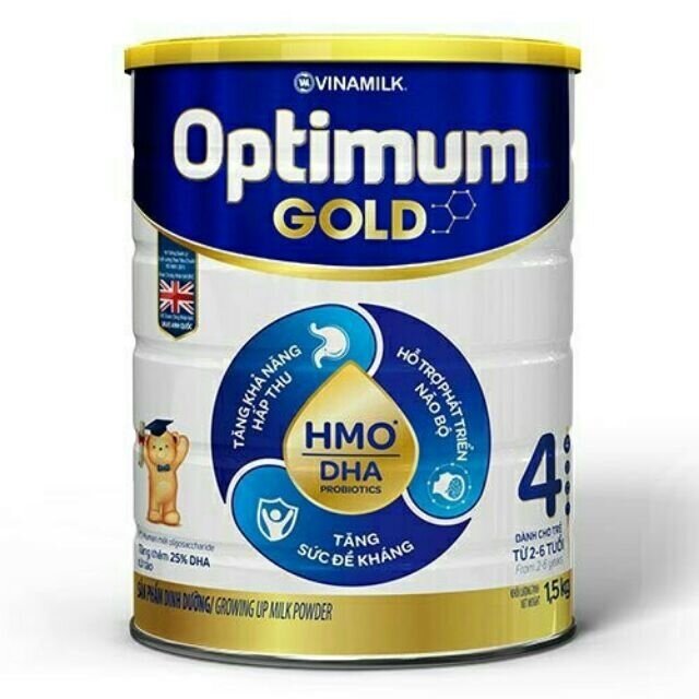 [Date 02/2024] Bộ 2 lon Sữa bột Optimum Gold 4 HMO 1,45kg/1450g.