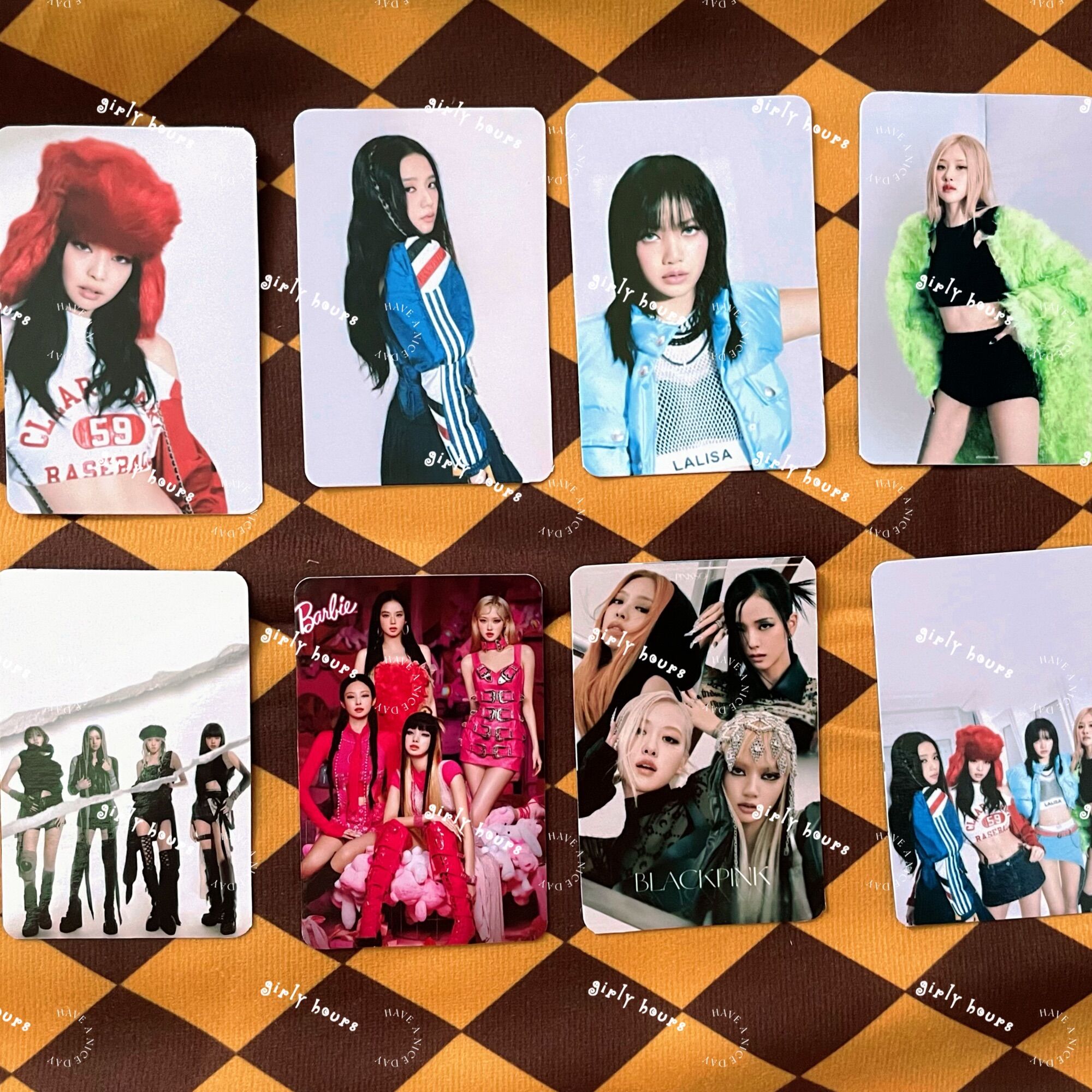 Set 8 tấm ảnh bo góc Blackpink mẫu mới Born Pink