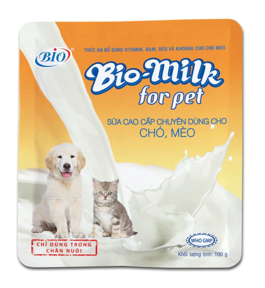 Sữa Cao Cấp Bio-Milk cho Chó Mèo gói 100gr