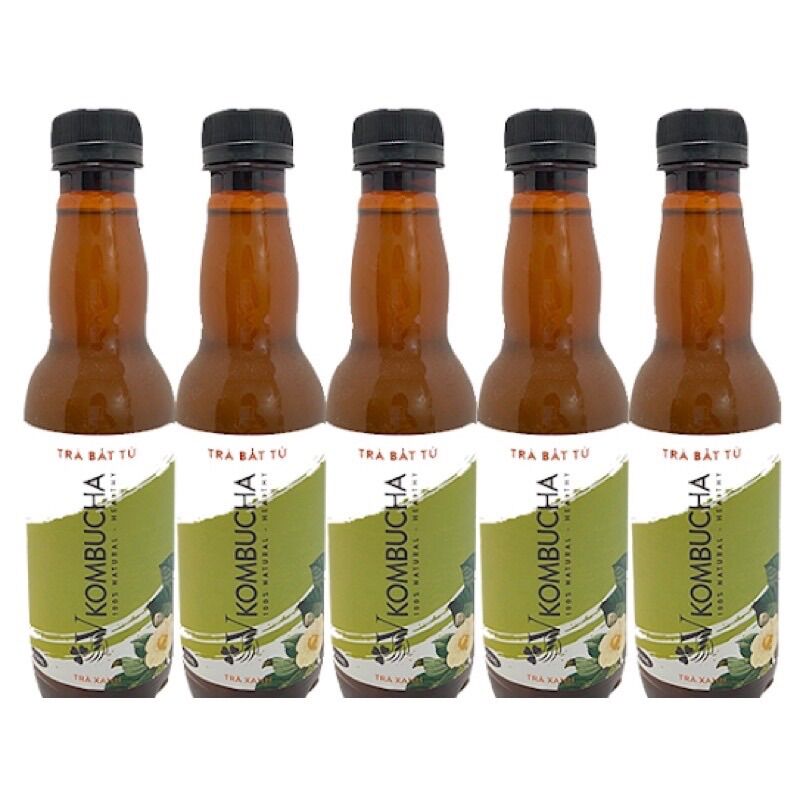 Combo Trà Kombucha 4 Vị: Dâu, Đào, Sâm Dứa, Trà Xanh