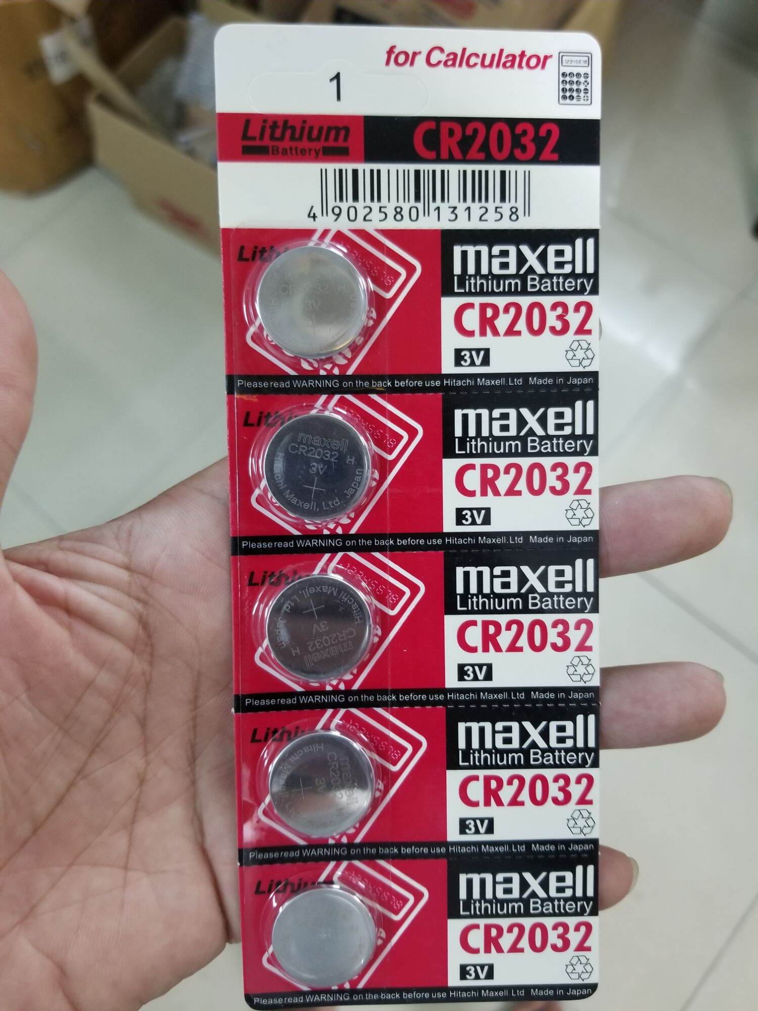 Vỉ 5 viên pin cmos maxell cr2025 - 2025 lithium 3v