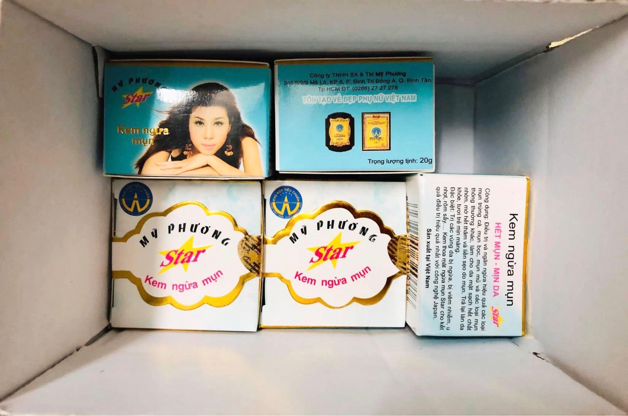 KEM MỸ PHƯƠNG STAR NGỪA MỤN THÂM TRẮNG DA MỜ SẸO 20GR