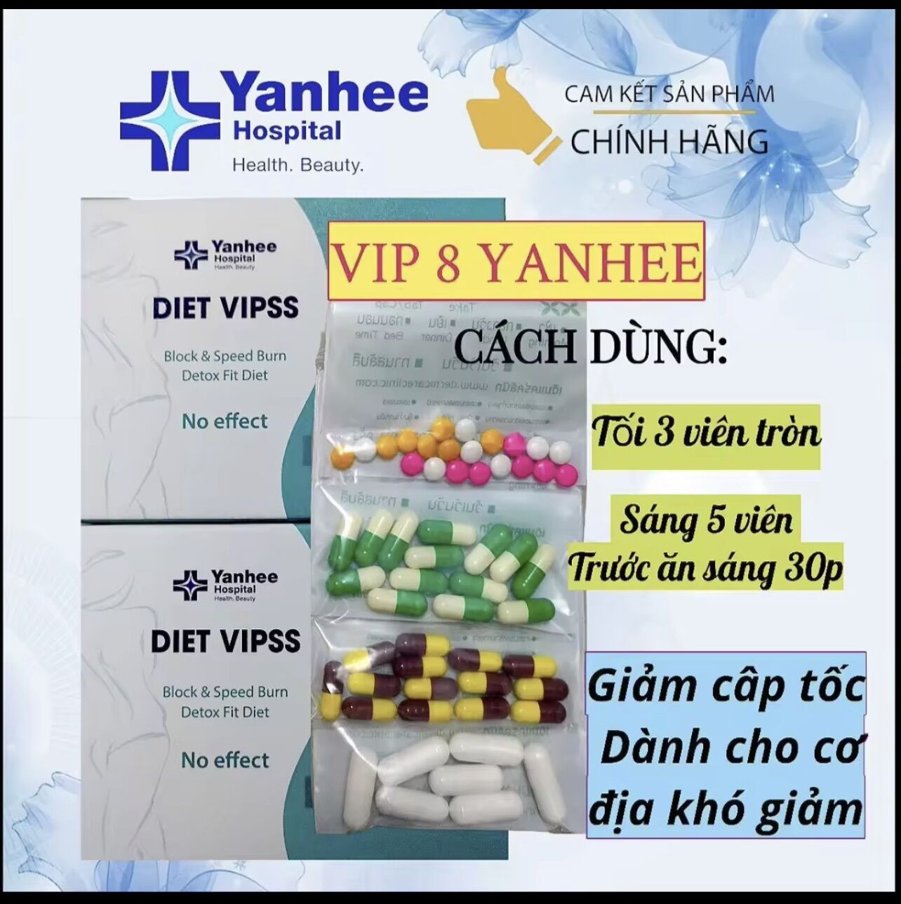 [HCM]Giảm cân VIP 8 YANHEE giảm mạnh (Liệu trình 2 tuần)