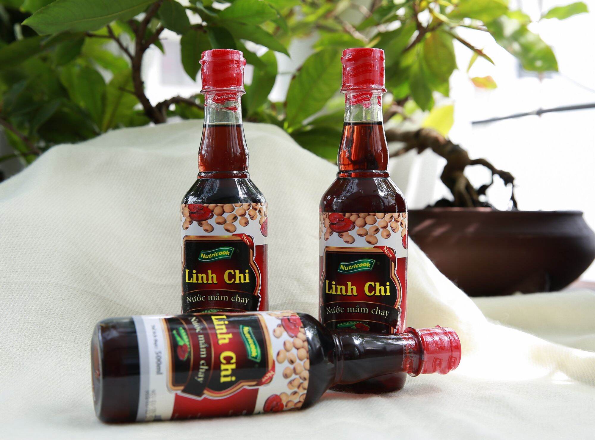 Nước Mắm Chay Linh Chi 1 Lít. 500ml.300ml
