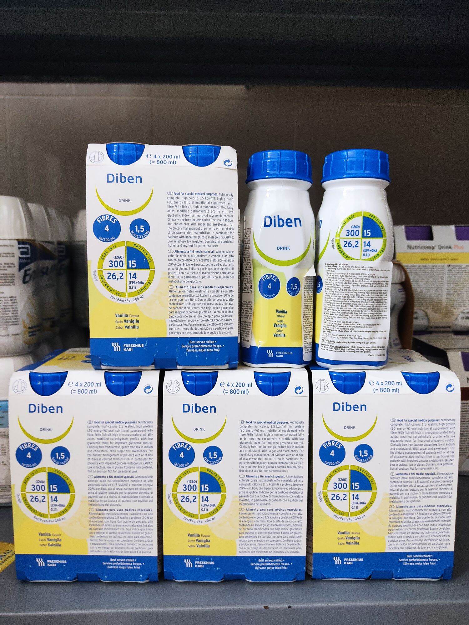 Sữa pha sẵn DIBEN DRINK VANILLA lốc 4 chai 200ml