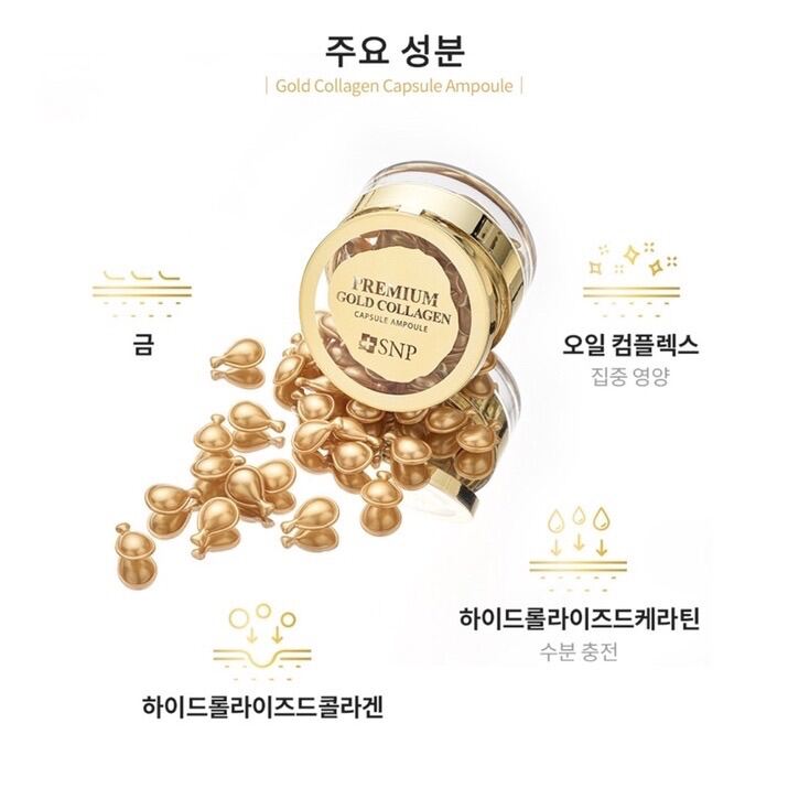 Viên Dưỡng Da Tinh Chất Vàng Chống Lão Hoá Snp Premium Gold Collagen 42 Viên