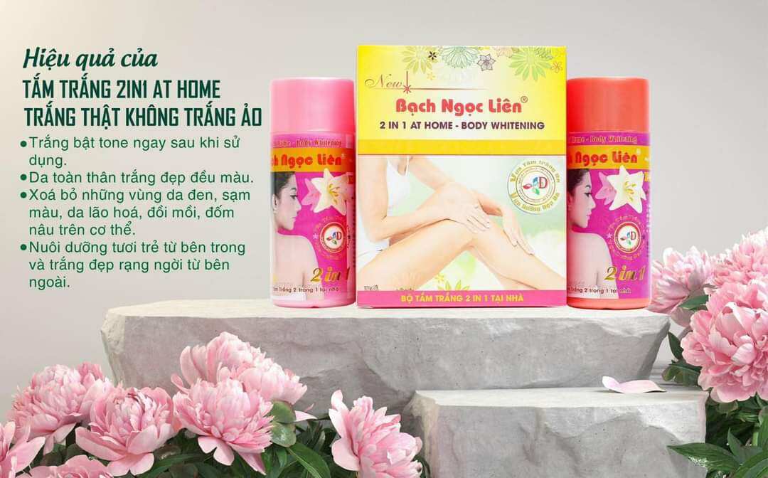Tắm trắng siêu trắng bạch ngọc liên 2in1 at home chính hãng