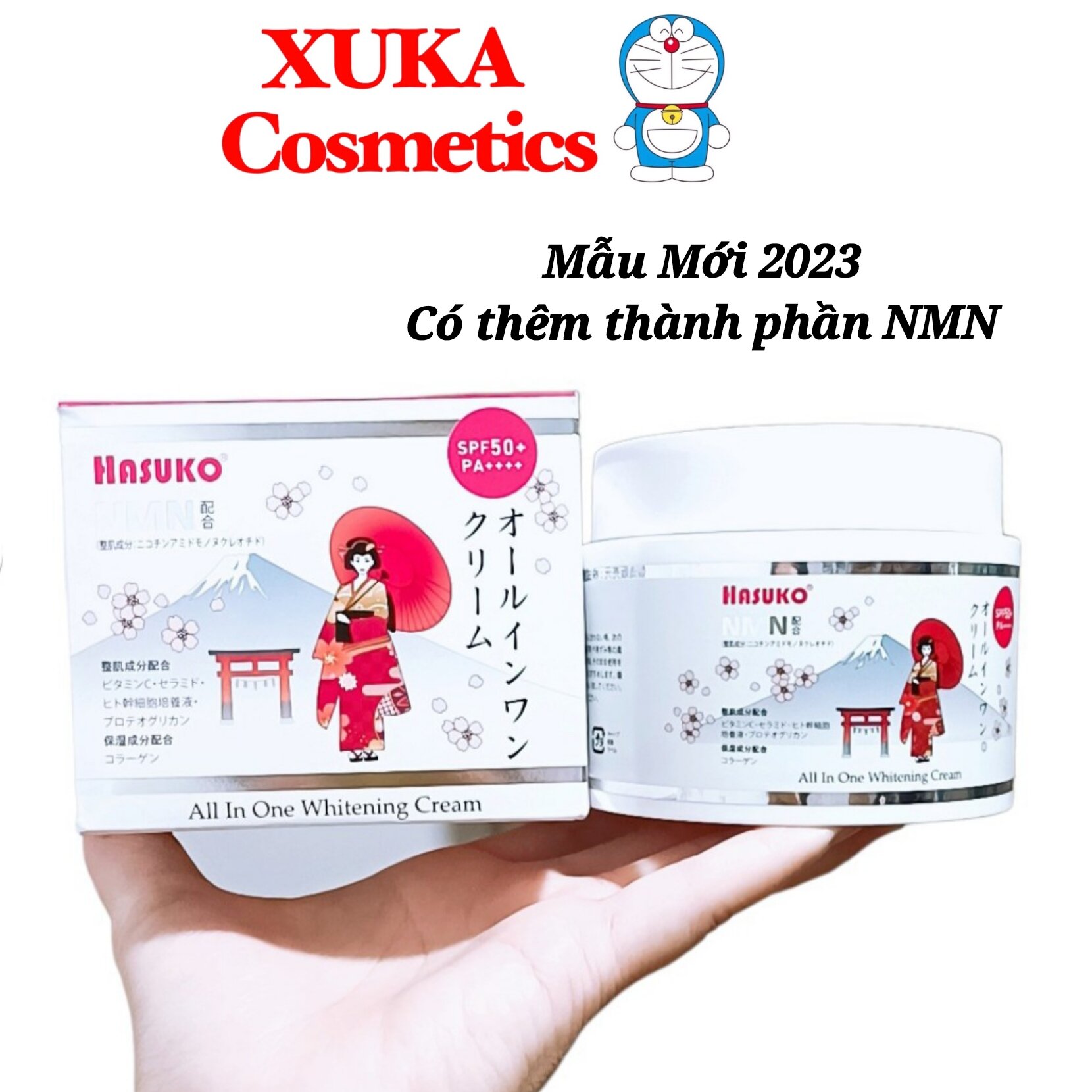 Kem ủ trắng toàn thân hasuko nmn nhật bản chống nắng spf 50+ 280g all in one ủ trắng hasuko
