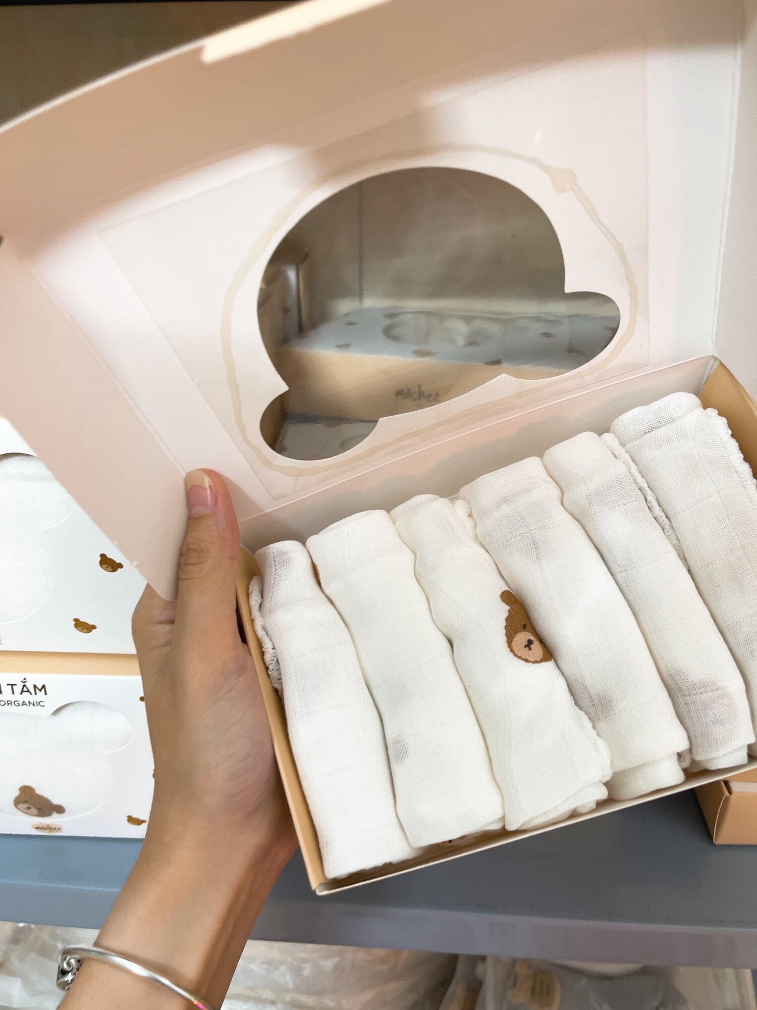 Khăn Sữa Sợi Tre Organic Mochee cho bé sơ sinh siêu mềm